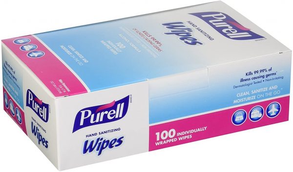 719vCLGQB4L. AC SL1500  600x353 - Purell Sanitizing Hand Wipes, Individually Wrapped (Pack of 100)