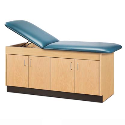 9074 27 - Treatment Table w/ Adjust Backrest, Enclosed Cabinets
